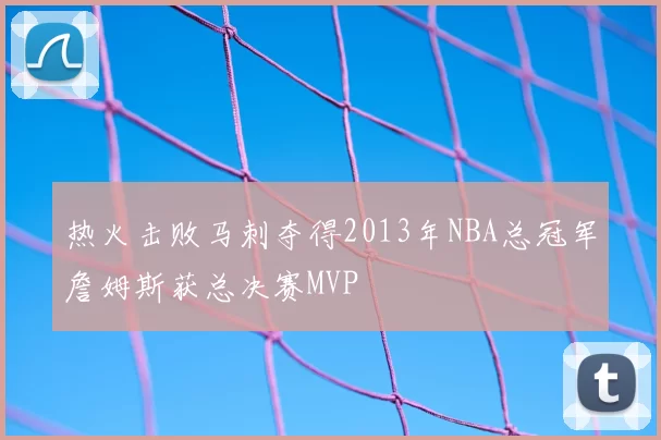 热火击败马刺夺得2013年NBA总冠军詹姆斯获总决赛MVP