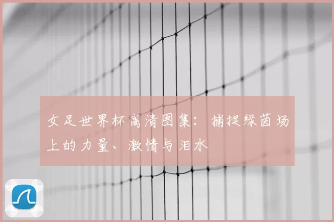 女足世界杯高清图集：捕捉绿茵场上的力量、激情与泪水