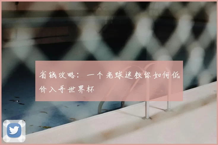 省钱攻略:一个老球迷教你如何低价入手世界杯